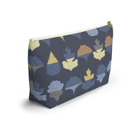 Frond Accessory Pouch w T-bottom in Indigo